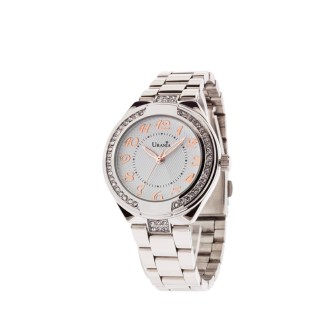 OROLOGIO DONNA ACCIAIO CON NUMERI ROSE